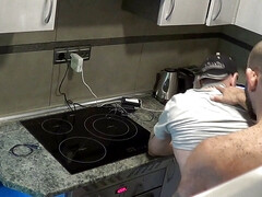 HWebcam older guy fucked bareback in the kitchen
