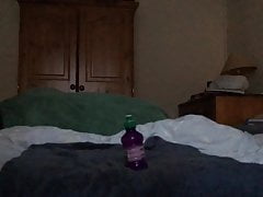 Small drinks bottle anal with big gapes