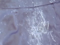 Fapping my Fat Meat on da Crusty Cum Ruined Secretary Skirt