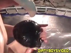 Handsome amateur young gay fucking sex doll with big dick