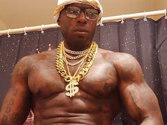 Tall Dark Chocolate Muscles Tattoos Hairy BBC Hallelujah Johnson Masturbating