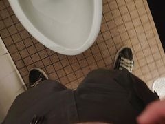 Jerking off in the restroom stall between classes