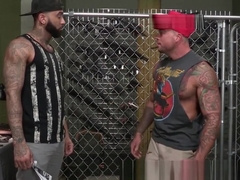 RagingStallion Doggystyle In Gun Store With Sean Duran