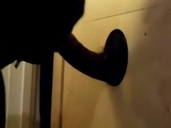 BBC getting sucked at homemade glory hole with CIM