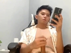 Part two. Tattooed kyoski wank off in gaming while seeing porno