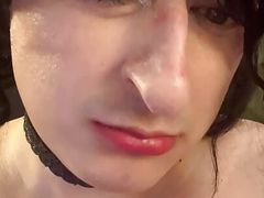 Femboy Fucks Themselves with Dildo, Orgasms, and Eats Cum