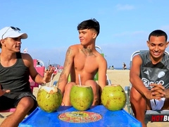 2 twinks pummeled their super-naughty homie!