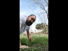 KinkyCubAngel Eats grass like a cow and moos