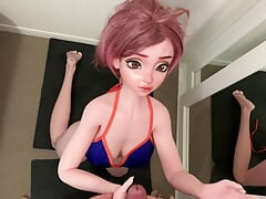 Small Penis Shooting A Load On Her Face And Body Wearing A Bikini - Elsa Babe Silicone Love Doll Model Takanashi Mahiru