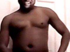 Ebony gay amateur Kel has bbc deepthroated while draining off