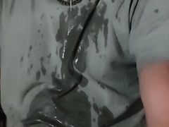 More pissing in my Nike trackies, wet t-shirt, squirting everywhere! Scallyoscar