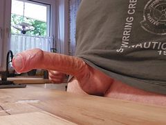 Cum in the kitchen