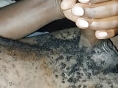 Close up oiled Kenyan Hairy Amateur gay gently rubbing his massive cock till he cums Infront of the camera