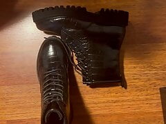 Cum on sexy shiny boots