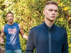 Nic Sahara and Zak Bishop fucking in a dorm room