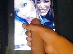 Double cum tribute for Katie Cassidy & Caity Lotz