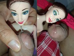 Riley my girlfriend's submissive and lesbian friend sucks my dick, until her face is wet, submissive bitch, fetish doll, cute doll, pov