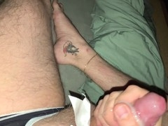 Masturbation cum, massive cumshots, uncut foreskin