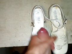 Cum in little white shoe