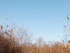 Enjoying a naked run in the park