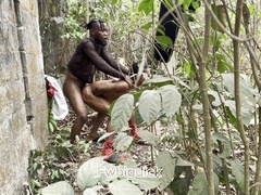 Femboy takes a Fat ample man meat in the forest