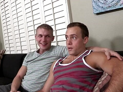 2 blistering gays Pete and Cory screw without a condom