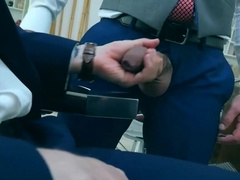 Classy men work their magic in a mutual business gay play