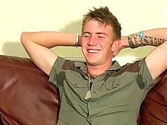 British twink Matt H shoots his load after masturbating alone