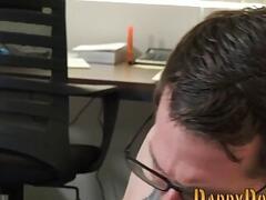 Gay stepson gets ass creampied
