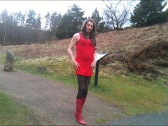 Tranny undressing in public 5