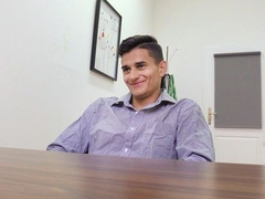 Handsome amateur takes it up the ass and cums too