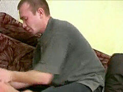 Russian skinhead restrained with handcuffs and pounded!