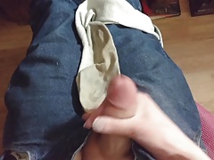 Femboy cumming onto sock