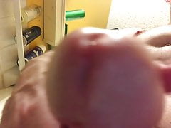 Flicking the cum after edging myself
