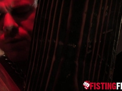 Kinky Leo Forte uses a flogger to strike his captive sexy back before fucking