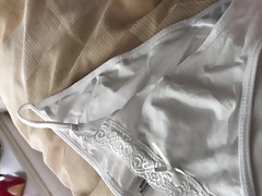 White panty and cage wank