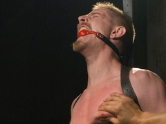 Naked male shows off naked whilst sticking huge toys in the butt hole