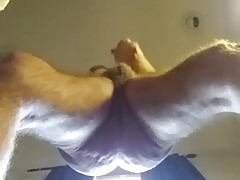 hairy daddy cum with sperm falling down