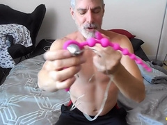 Kinky Step daddy Uses Anal Beads On His Tight Ass With Richard Lennox