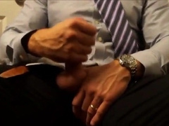 Married Dad Strokes his Big Cock 4