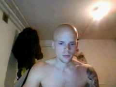 Bald Dude Jerks Off on Cam Sex Skype