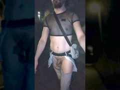 Showing off in public, average cock, showing dick