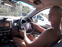 Naked man drives around town and hopes not to get caught
