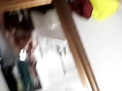 Crossdressing with objects in oiled ass hole