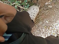 Desi men mastrubation at outdoor forest, horny young boy sex in forest