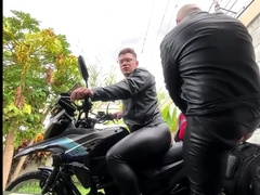 Fucking On The Bike With Huge Creampie, In A Hot Outdoors