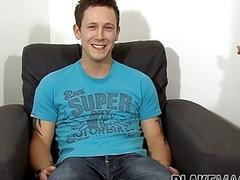 Solo British amateur stroking his dick
