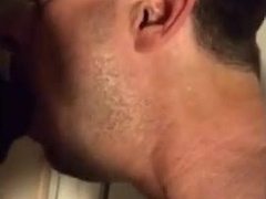Sucking BBC at the glory hole with CIM and swallow 6