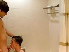 Sexy men They scrub down before they commence to smooch and run their