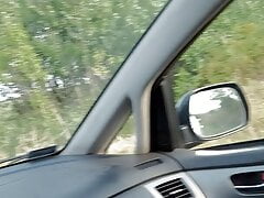 Young boy masturbating in the car